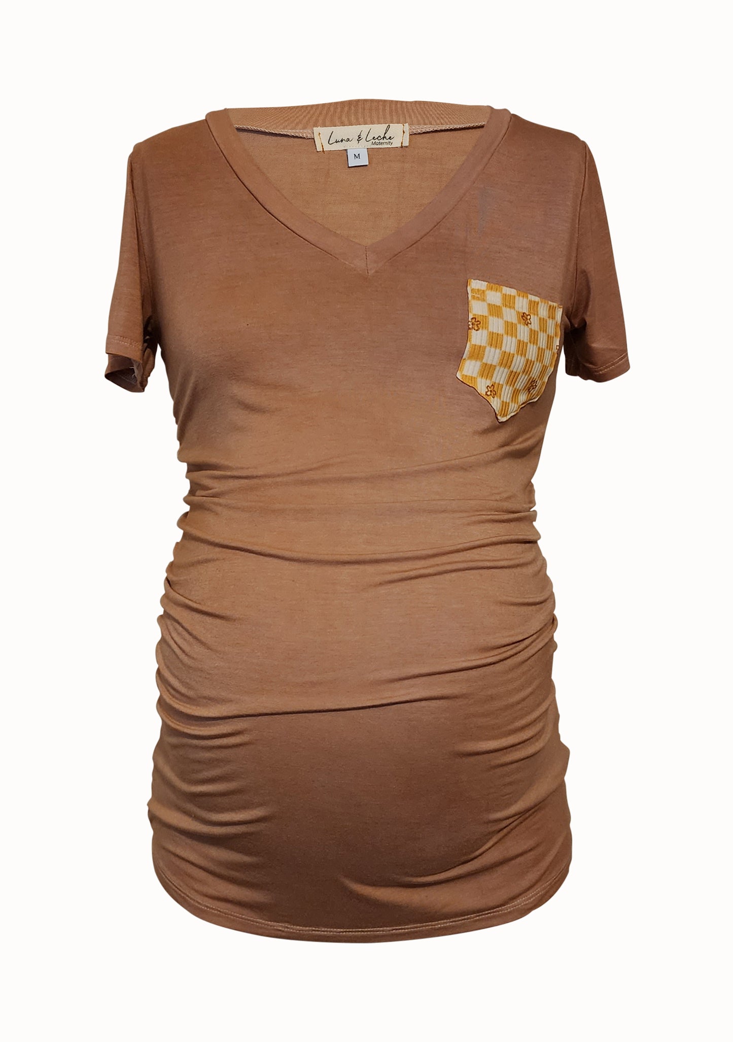 Retro Reina Emilia Short Sleeve Maternity Top with Breast Pocket